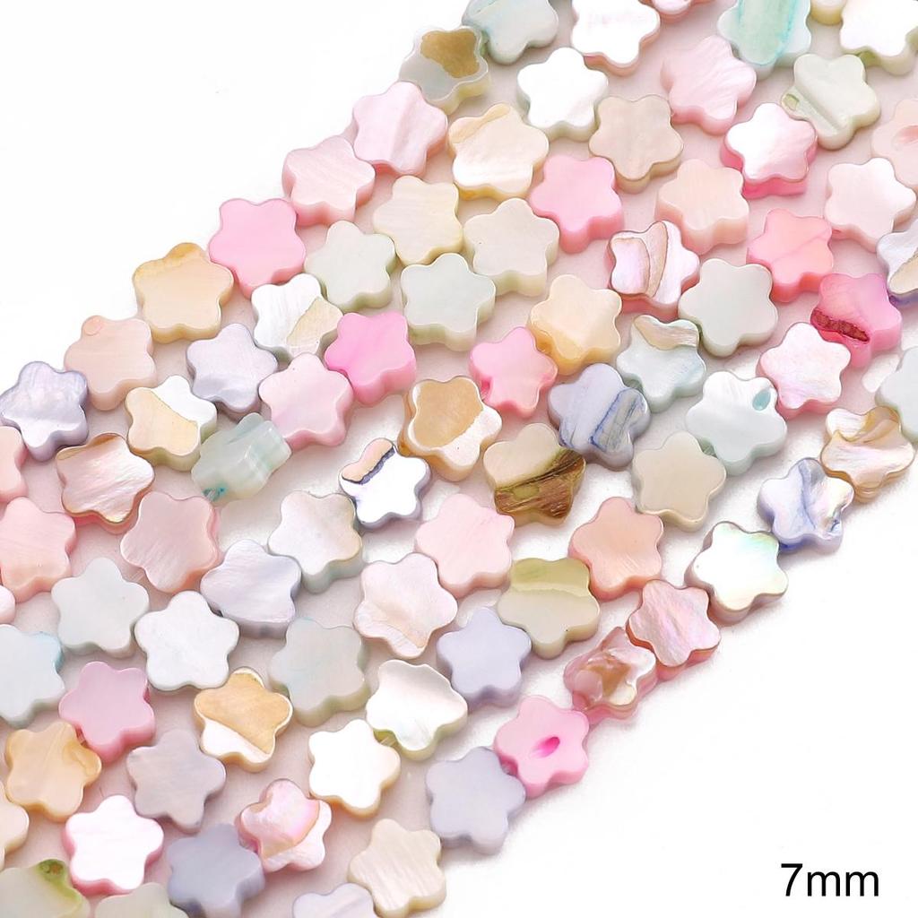 Natural Seashell Moon Round Star Beads For DIY Necklace Bracelet Earrings Jewelry Making