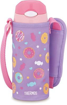 Водяная вакуумная изоляция соломенная фиолетовая для похода в детский сад и для охлаждения бутылки, бутылка, 400 мл, розовая, дети, школа, только,