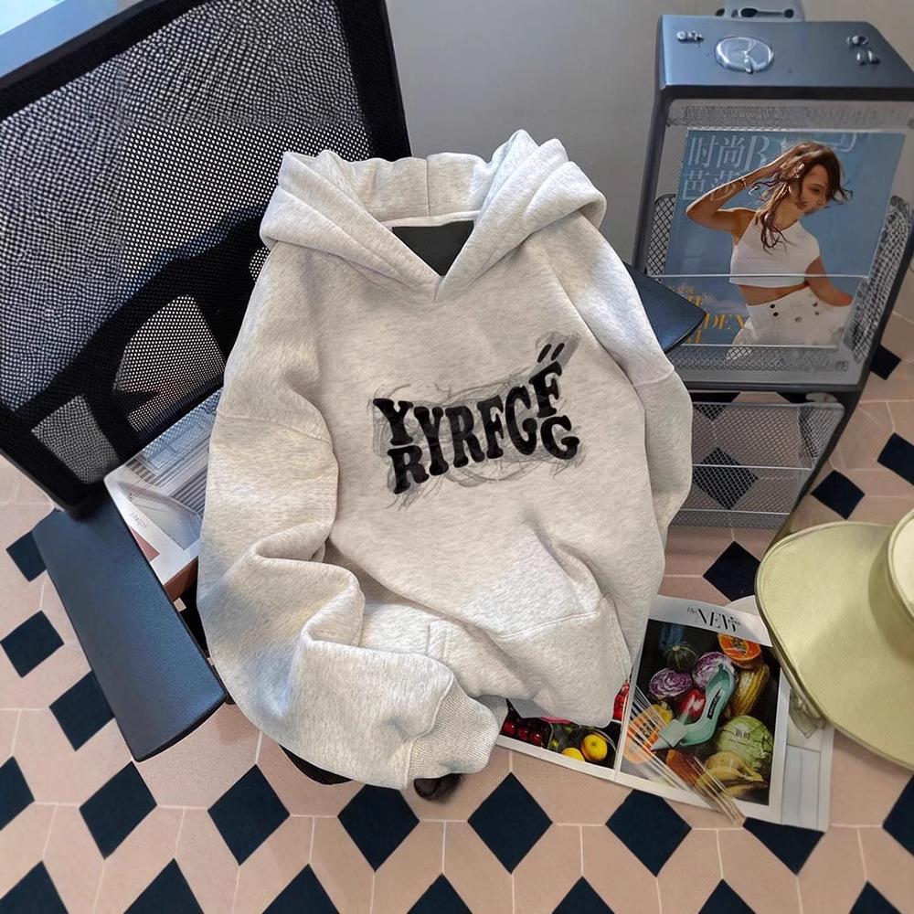 Унисекс толстовка с капюшоном в американском стиле, 500 г: Трендовый, Свободного кроя, Тяжелый вес для Весны и Осени.