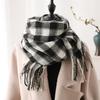 2024 Autumn And Winter Imitation Cashmere Scarf Solid Color Fashionable Versatile Warm Shawl Tassel Scarf