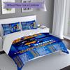 3pcs Custom Name Billie Eilish Set,Includes 1 Duvet Cover and 2 Pillowcases,All-season Bedroom Decor