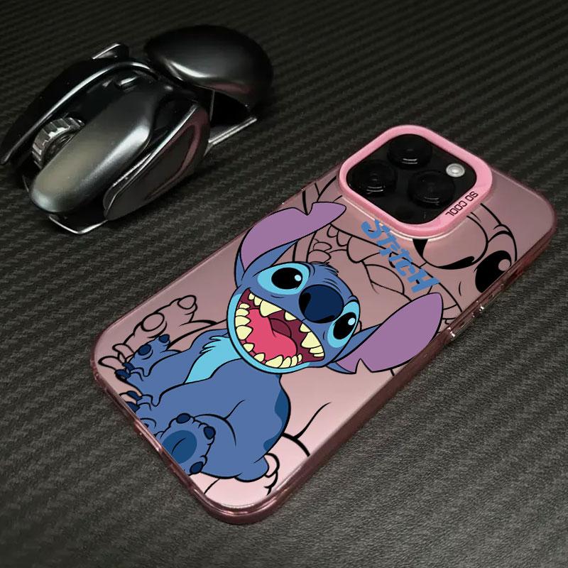 Мультяшный чехол для телефона Лило и Стич для iPhone 11 12 13 14 15 16 17 Pro Max 16e 17E 17 Air Plus 13 Mini Ударопрочный Fundas Задняя крышка