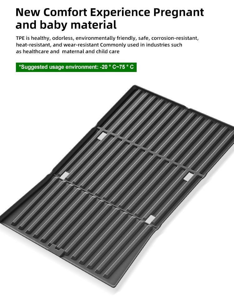 Tesla Cybertruck Trunk Mat 2024, TPE Rear Bed Mat