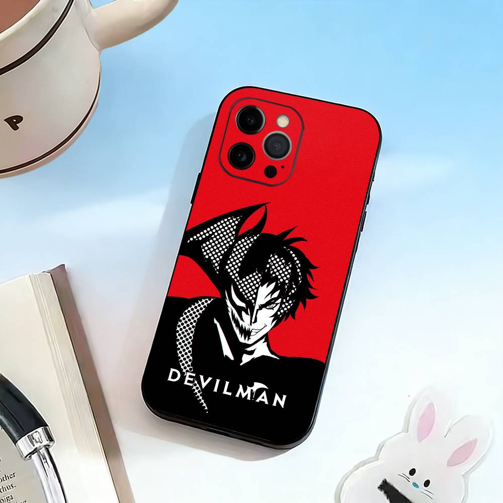 DC-Devilman C-Crybaby  Phone Case For iPhone 17,16,15,14,13,12,11 Plus,Pro Max,XS,Soft Silicone Black Cover