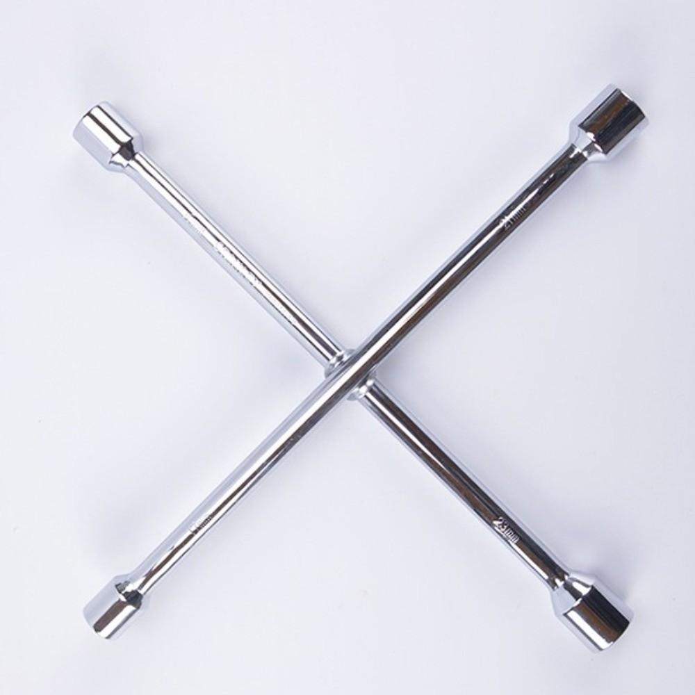 Metal Tire Wrench Silver Socket Wrench Portable Cross Wrench Household Disassembly