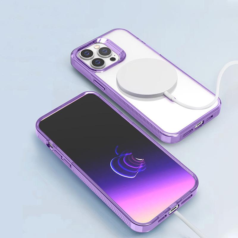 Новая модель подходит для iphone16pro со встроенным магнитным чехлом для мобильного телефона, прозрачный магнитный чехол для мобильного телефона Apple 15/14.