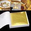 100Pcs Golden Foil Paper Imitation Gold Silver Leaf Foil Paper For Cake Decor Craft Paper Birthday Party Wedding Decoration