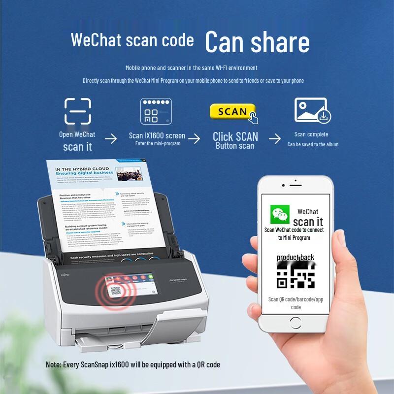 Ricoh ix1600 Document Scanner CN plug (adapter included)