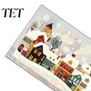 Winter Snow Village Stickers Christmas Static Window Clings, Town Snowflake Decals, Indoor Outdoor Scene Glass for Home Holiday Decor Decoration