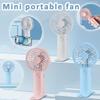 Portable USB Chargeable Handheld Fan Summer Mini Fan Outdoor Cooling Fan 3-gear Desktop Fan with Phone Holder for Office Study
