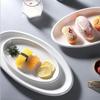 Набор из 6 керамических тарелок для рыбы SIFAR, 10 дюймов, овальные (5-Pack)