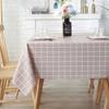 ПВХ Скатерть Водонепроницаемая и Маслостойкая Мелкая Свежая Клетка Не требующая стирки В стиле Инс Прямоугольная Скатерть Скатерть для журнального столика Простая Скатерть