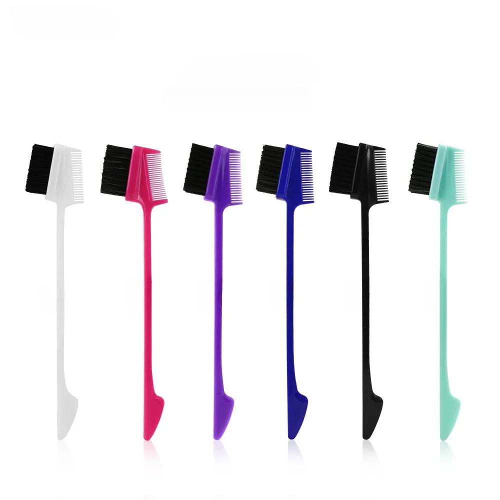 Двусторонняя кисть для бровей, квадратная трехмерная кисть для бровей, тушь для ресниц, многофункциональные инструменты для макияжа глаз