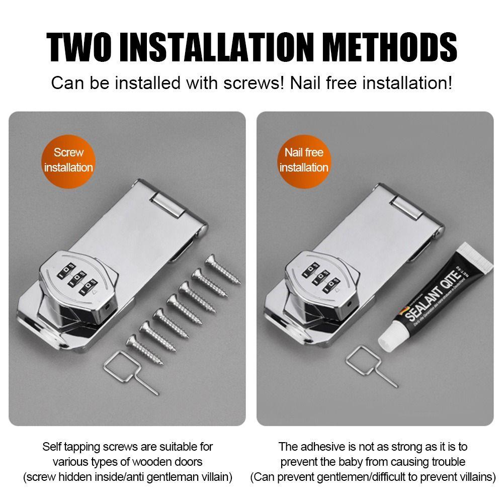 New Zinc Alloy Cabinet Password Locks Anti-Theft Security Coded Lock Keyless Hardware Combination Coded Lock Door