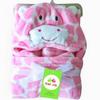 Baby Clothes Hooded Bath Towel Cow Bathrobe Cartoon Animal Cloak Flannel Bath Towel Blanket
