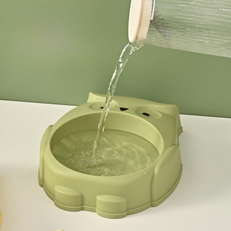 Миска для домашних животных Сова Мультяшный элемент Большая емкость Миска для кошек Нескользящая антиопрокидывающаяся собачья еда Посуда Товары для животных