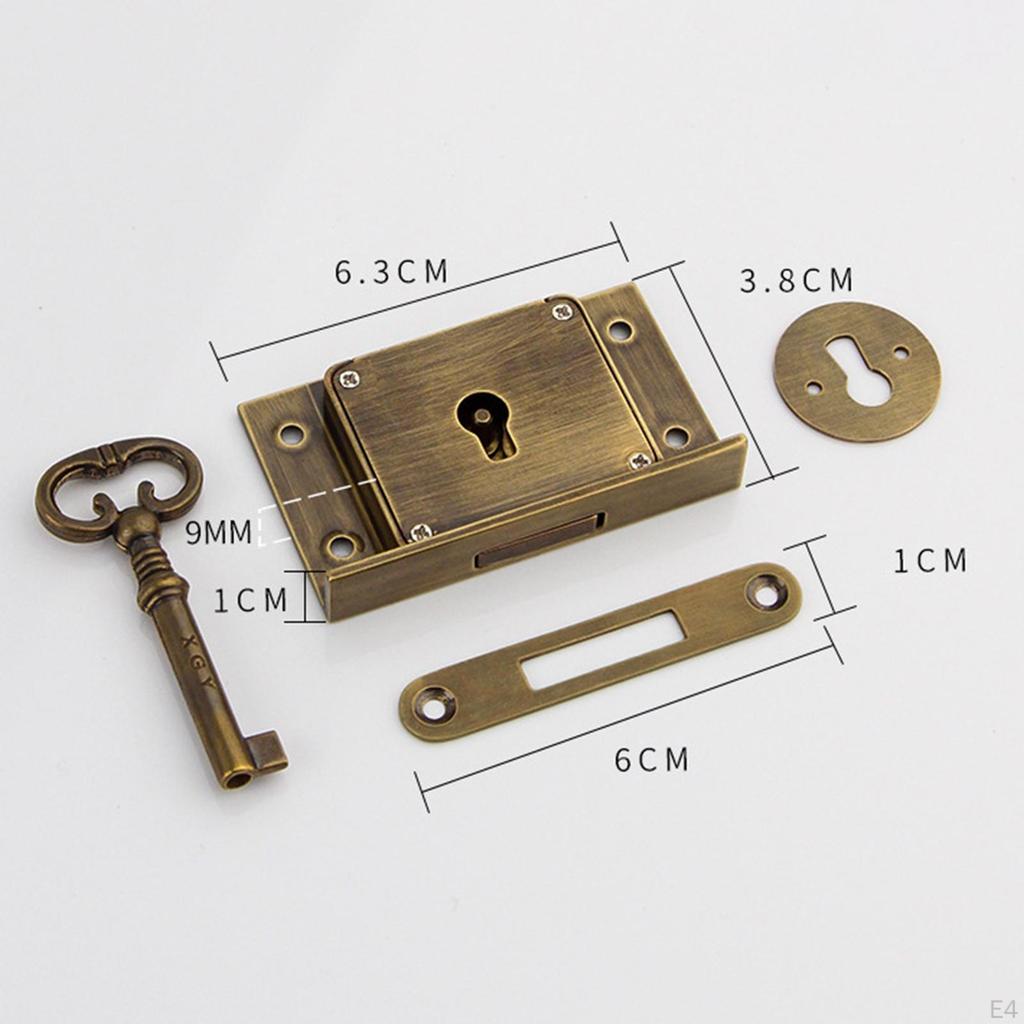 Латунный замок для шкафов, квадратные ящики для хранения вещей