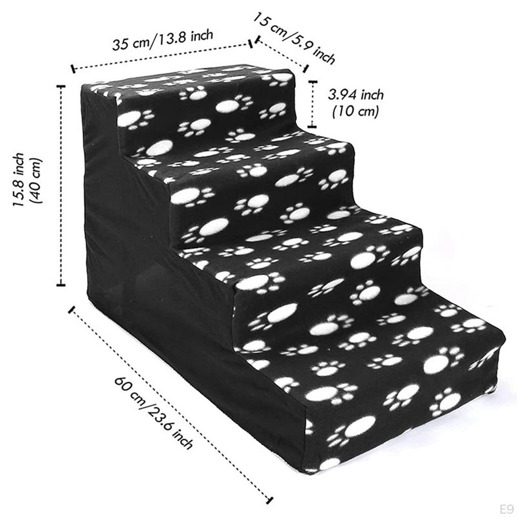 Лестница-пандус для собак, Альпинистская, Мягкое покрытие, Удобная съемная лестница, Моющаяся ступенька для питомца