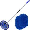 Anngrowy 62" Microfiber Car Wash Brush With Long Handle Car Washing Mop Kit Mitt Sponge Car Cleaning Supplies Kit Duster RV Washing Car Brush