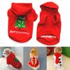 Мягкий фланелевый теплый плащ Санта Клаус Одежда для питомца Комбинезон для собаки Толстовка для щенка Жилет для кошки