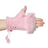 Soft Fingerless Mittens Warm Plush Gloves Winter Rabbit Hair Gloves  Women Girls