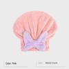 Girls' Cute Cartoon Bow Quick-Dry Hair Cap – Antibacterial, Thick, Absorbent Princess Bath Hat
