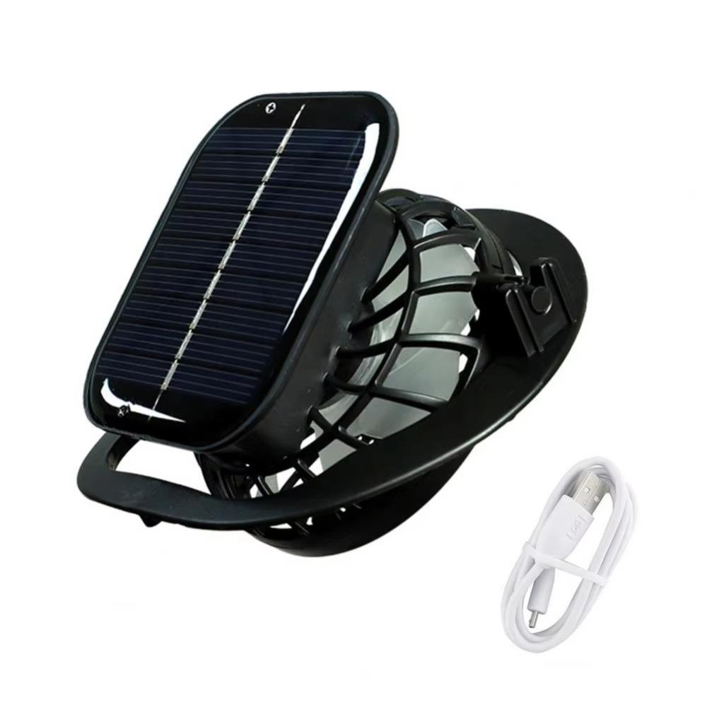 Digging Hole Solar Fan Mini Multi-purpose Fan Portable Outdoor Camping Fan For Sun Hat