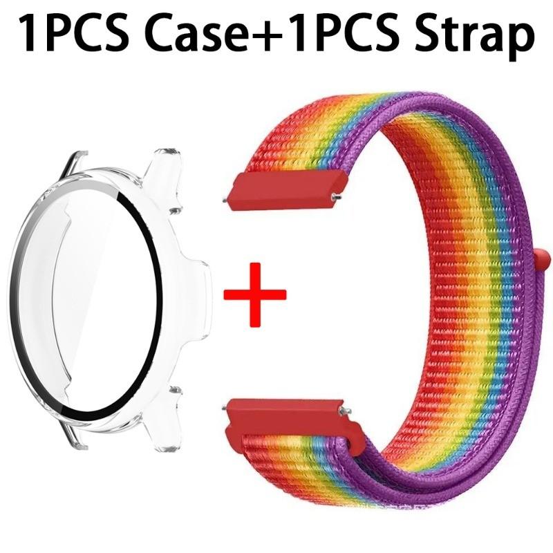 Nylon WatchBand + Case Cover for Garmin Vivoactive 5 / Active 5 Wristband Protective Shell Loop Strap Vivoactive5 Watch