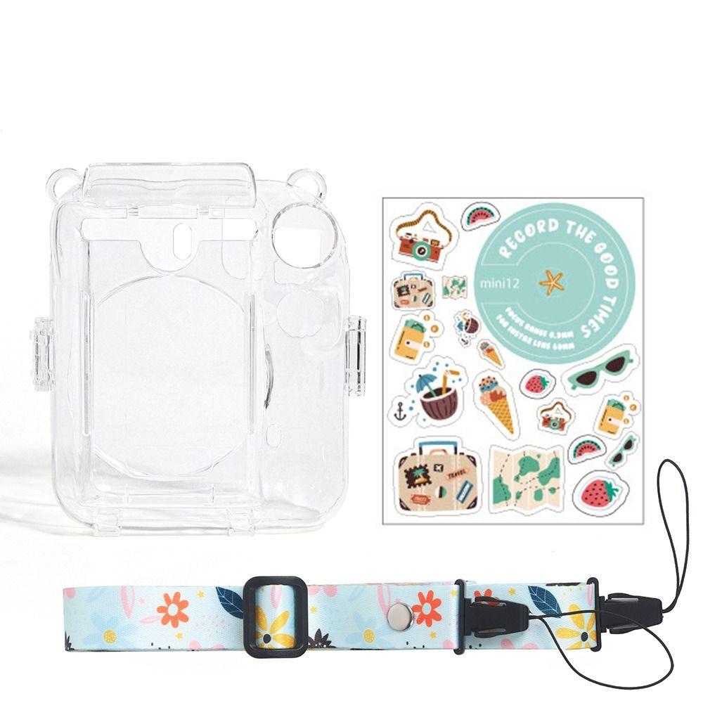 With Cute Sticker Travel Protective Shell for Fujifilm Instax Mini12 Camera Cover Protective Case