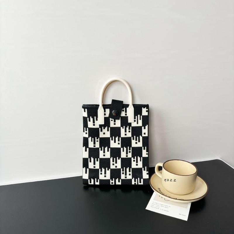 Премиальный стиль, сумка для мобильного телефона большой вместимости, вязаная сумка, нишевая, универсальная, на плечо, мессенджер, мультяшная, модная, дамская сумочка