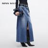 MISS SIXTY Women's Sun Protection Retro Slit Denim Long Skirt