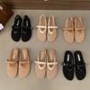 2025 новые весенне-летние ретро нежные вечерние туфли на плоской подошве французская сетка дышащие Мэри Джейн одинарные туфли женская обувь
