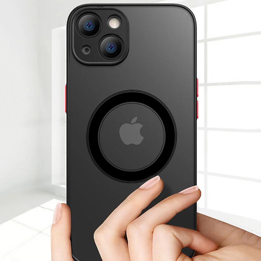 Ударопрочный чехол для iPhone 16 Pro Max 15 14 13 12 11 ProMax Mini Plus Телефон Магнитная беспроводная зарядка для Magsafe Жесткий задний чехол