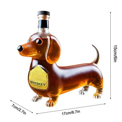 Бутылка виски в виде собаки таксы, 3D-скульптурный стакан для виски в форме таксы