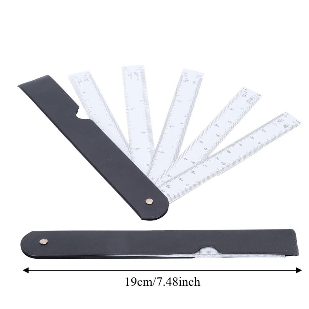 Multi Ratio Fan Shaped Ruler Plastic Scale Tools Durable Architect Scale Ruler Art Drawing
