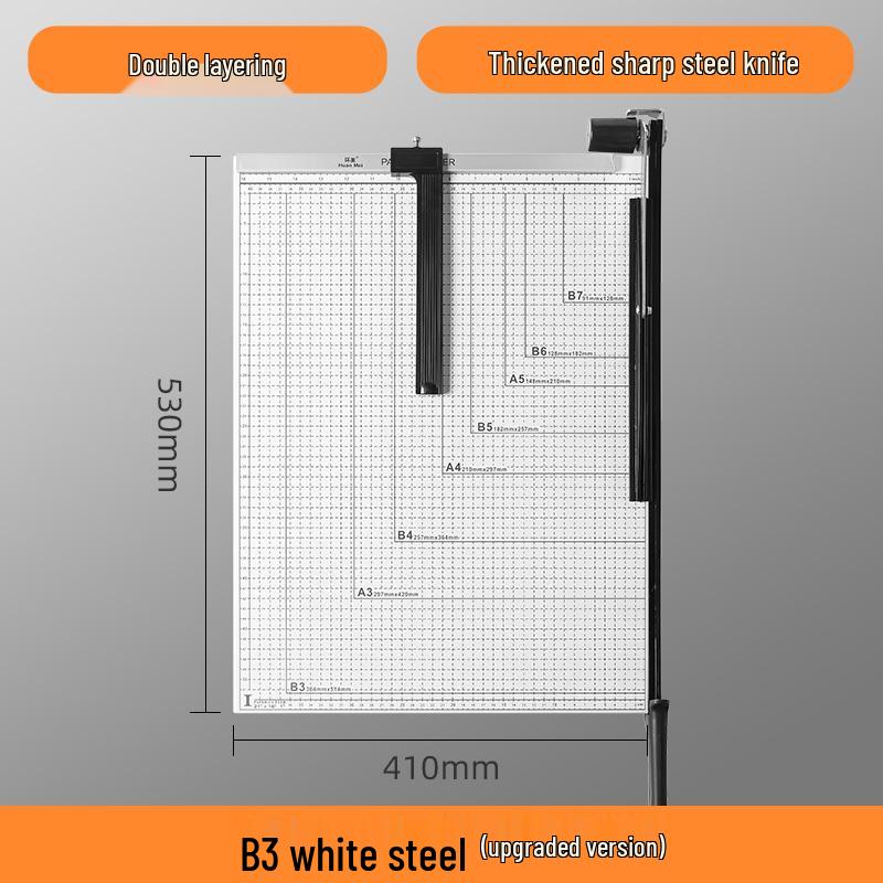 A4 Manual Paper Cutter - Steel & Wooden Photo Cutting Knife