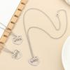 Friends Pendant Memorial Jewelry Heart-shaped Pendant Love Couple Necklace Valentine's Day Necklace