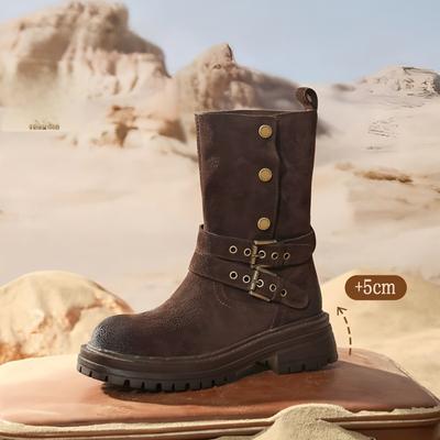 Женские ботинки Мартина матовые с лацканом два варианта носки с пряжкой ремня универсальные ботинки в стиле вестерн ковбойские ботинки ботинки-локомотивы ботинки ревеня обувь на платформе женская