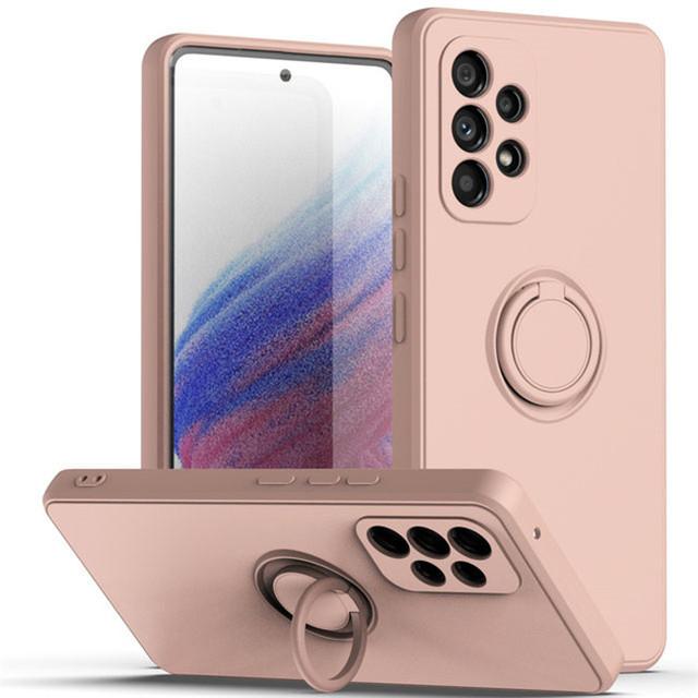 Магнитные чехлы-держатели с кольцами для Samsung Galaxy A53 5g A52s A54 A51 A12 A71 A50 A32 4g A13 A52 A34 A14 A33, жидкий силиконовый чехол