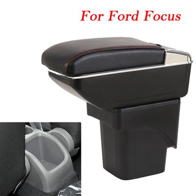 Автомобильный подлокотник для Ford Focus 2 Mk2 2005-2011, вращающийся ящик для хранения центральной консоли