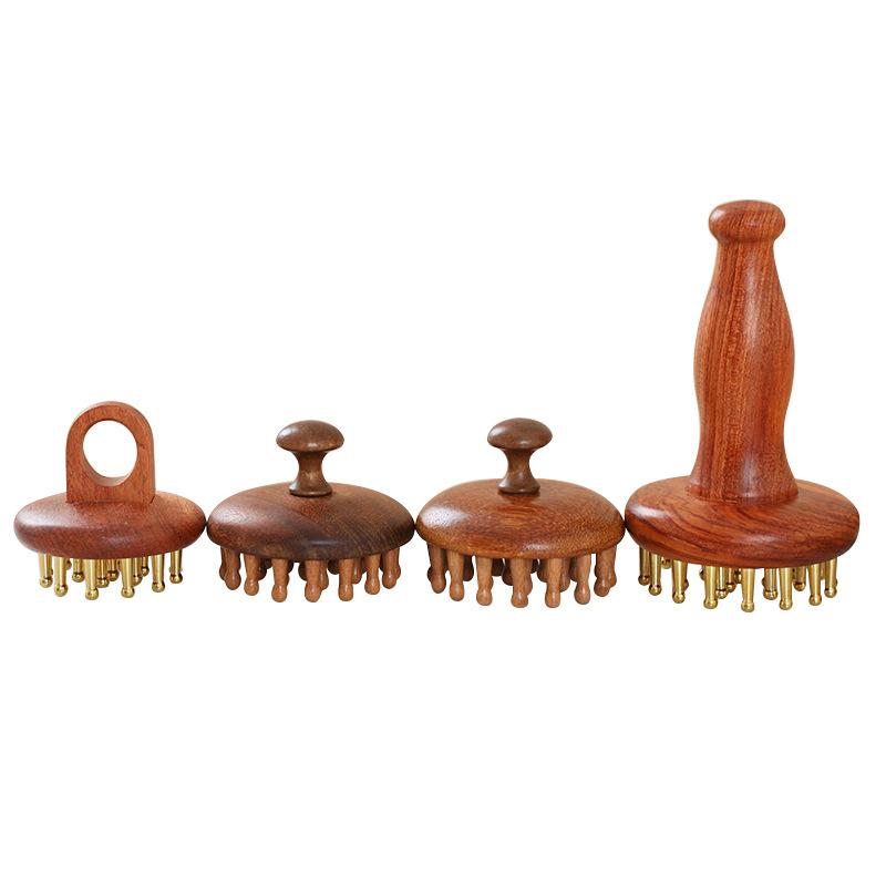 Portable Brass Gua Sha Massage Tool Head Neck Leg Body Meridian Massager Lymphatic Muscle Relief Pain Deep Tissue Massage