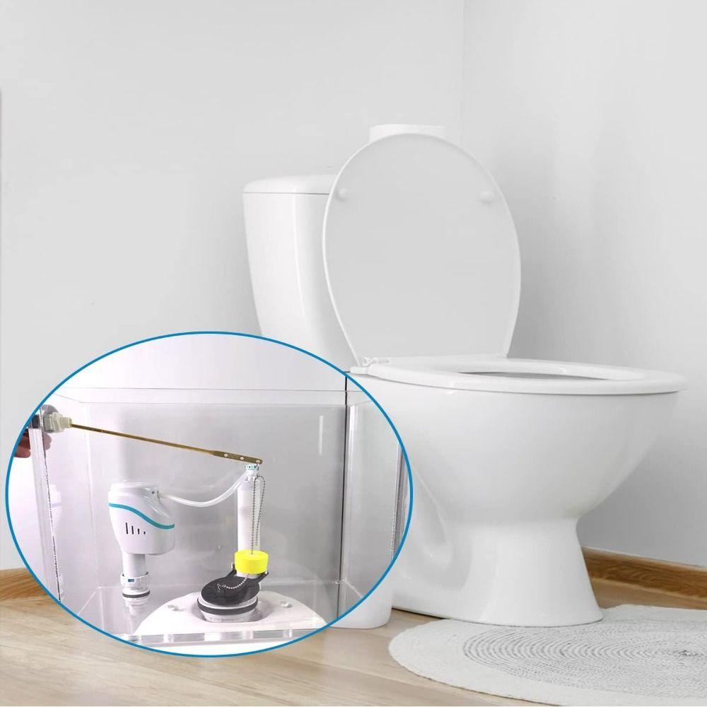 Black Toilet Flapper Replacement Kit US Standard Float Racket Cover Vintage Toilet