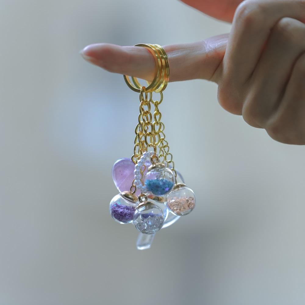 10Pcs Charms Star Sequins Transparent Glass Ball 16Mm Pendants Crafts Making Findings Handmade Jewelry Diy For Earrings Necklace