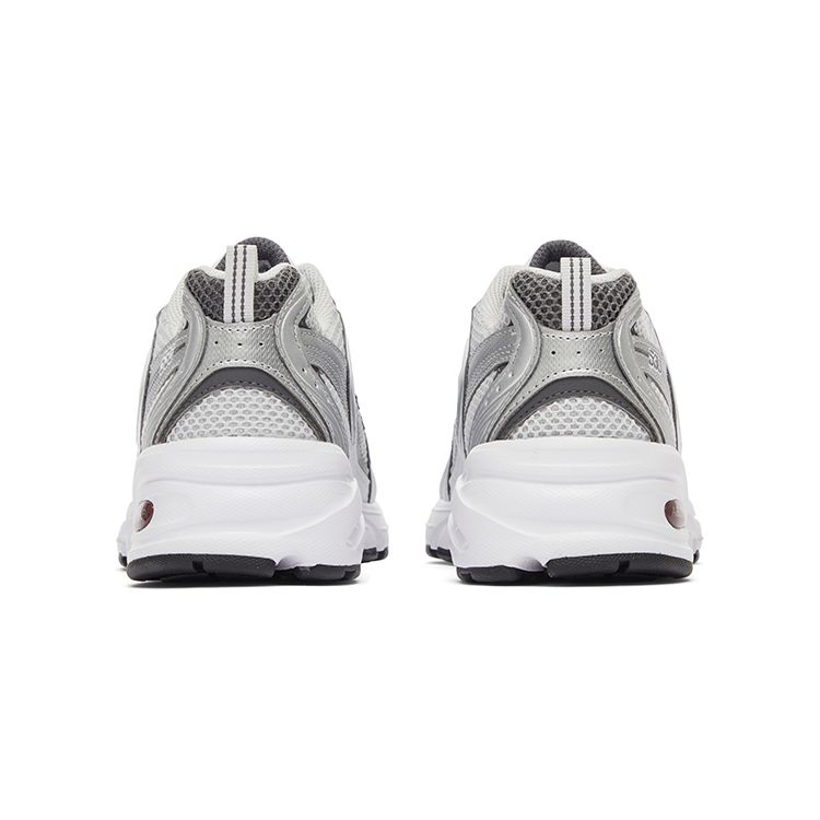 New Balance 530 Серебряные бордовые кроссовки унисекс MR530GS