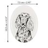 German Wirehaired Pointer - commemorative plaque with a photo of a dog, tombstone with a print, personalized oval plaque from the Art-Dog brand
