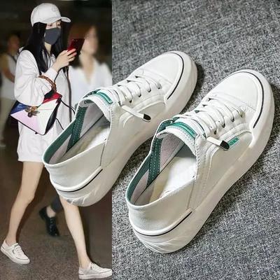 Плоские Удобные Элегантные Женские Кроссовки Тренд 2025 Холст Зеркало Роскошные Милые Низкие Женские Туфли Дизайнерская Мода Белые