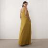 Women's Solid Color V-neck Sleeveless Maxi Dress, Loose Draped Casual Lazy Style Long Sundress for European American