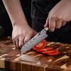 WXCOO Дамасский Фруктовый Нож Бытовой Шеф-Нож Лазерный Узор для Нарезки Мяса Овощей Рубящий Кухонный Нож Деревянная Ручка