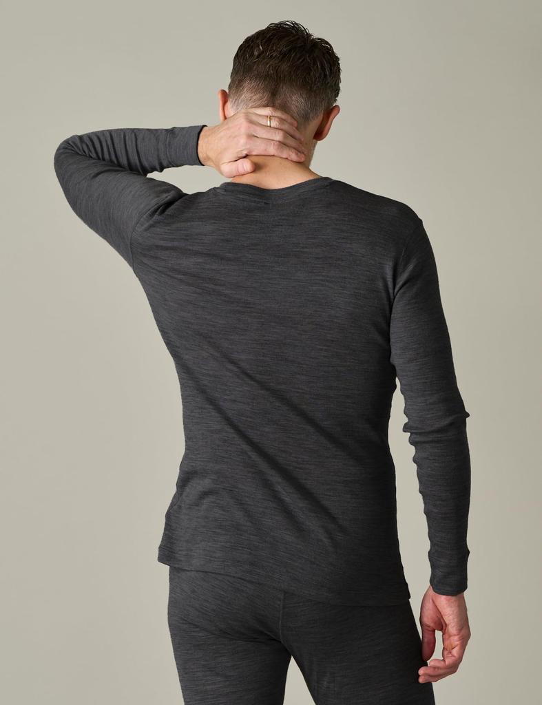 Нижнее белье из мериносовой шерсти, теплый внутренний верх и низ (Рапаса) Мужской (3.Темно-серый_(Тонкий набор), L)