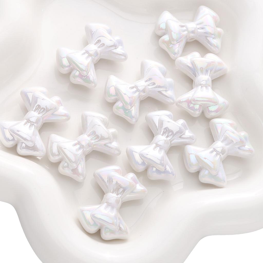 2/10 шт. акриловые бусины-бантики цвета AB, разбросанные бусины для самостоятельного изготовления браслетов, ожерелий и ювелирных изделий